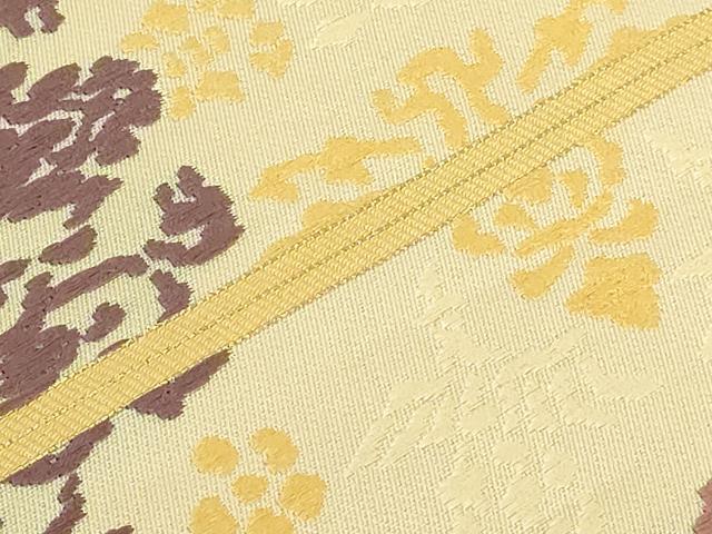 平和屋本店●極上　俵屋　人間国宝　喜多川平朗  有職織物　六通柄袋帯　唐織　花鳥文　逸品　DZAC0110kh6
