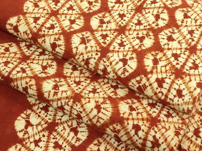 平和屋本店●極上　九寸名古屋帯　茜染　間道　綿　逸品　DZAC0118kh6