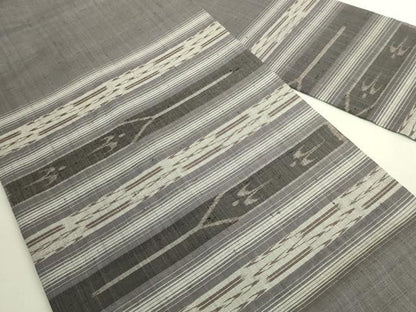 平和屋着物●極上　本場琉球絣　九寸名古屋帯　紬地　ますいわ屋扱い　逸品　DZAC0126kh6