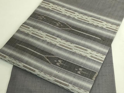 平和屋着物●極上　本場琉球絣　九寸名古屋帯　紬地　ますいわ屋扱い　逸品　DZAC0126kh6