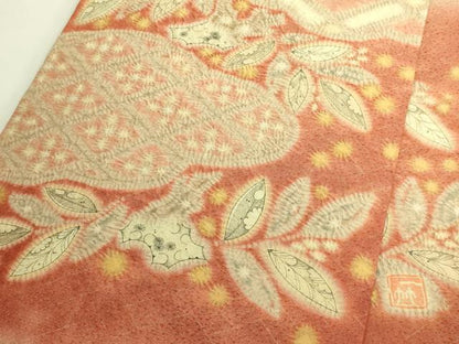 平和屋本店●極上　初代　久保田一竹　幻の辻が花　太鼓柄袋帯　金通し地　逸品　DZAC0146kh6