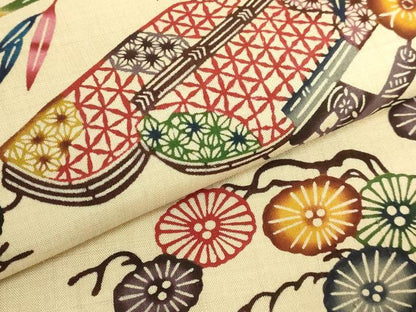 平和屋本店＊最高級 夏物 城間栄順・城間栄喜・城間栄市 本場琉球紅型 九寸名古屋帯 琉藍 染と織 小千谷織物 証紙付き 逸品 DZAC0148kh6