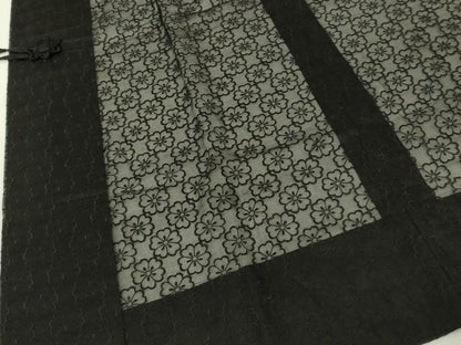 平和屋本店∞極上 本加賀友禅作家 柿本市郎監修 道中着 スリーシーズン 春夏秋 塵除け ロング丈 オーガンジー 反端付き 逸品 DZAC0151kh6
