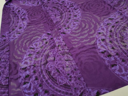平和屋本店∞極上　BANKAN　わものや　長羽織　スリーシーズン　春夏秋　塵除け　紗　正倉院花文　紫紺色地　反端付き　逸品　DZAC0152kh6