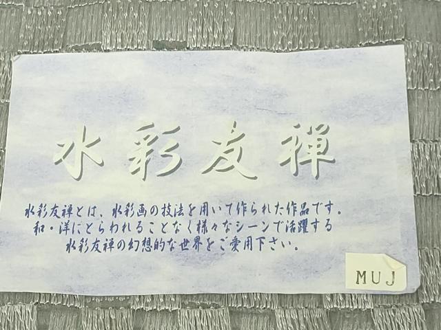 平和屋着物∞極上　道中着　スリーシーズン　春夏秋　塵除け　ロング丈　水彩友禅　繁正　オーガンジー　証紙・反端付　逸品　DZAC0156kh6