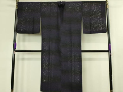 平和屋本店∞極上 京都・西陣 織元ブランド 泰流舎 道中着 スリーシーズン 春夏秋 塵除け ロング丈 紗 暈染 黒地 証紙付 逸品 DZAC0159kh6