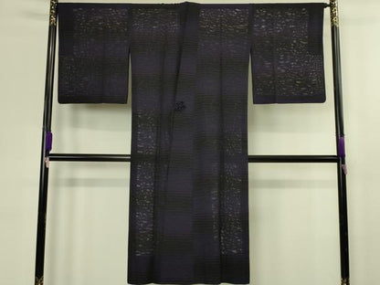 平和屋本店∞極上 京都・西陣 織元ブランド 泰流舎 道中着 スリーシーズン 春夏秋 塵除け ロング丈 紗 暈染 黒地 証紙付 逸品 DZAC0159kh6