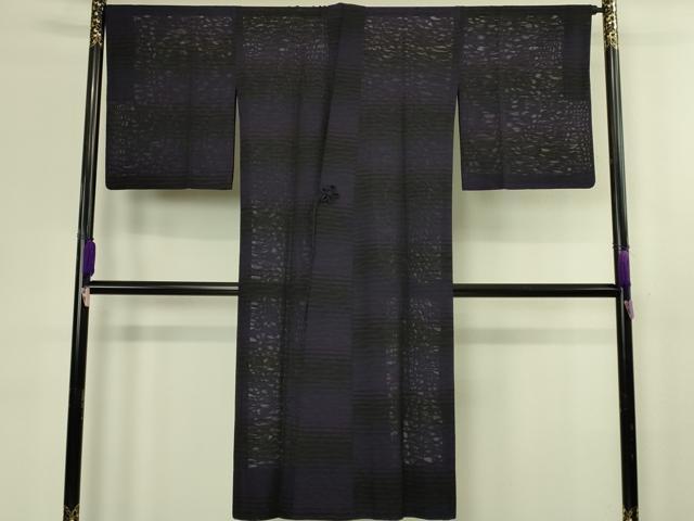 平和屋本店∞極上 京都・西陣 織元ブランド 泰流舎 道中着 スリーシーズン 春夏秋 塵除け ロング丈 紗 暈染 黒地 証紙付 逸品 DZAC0159kh6
