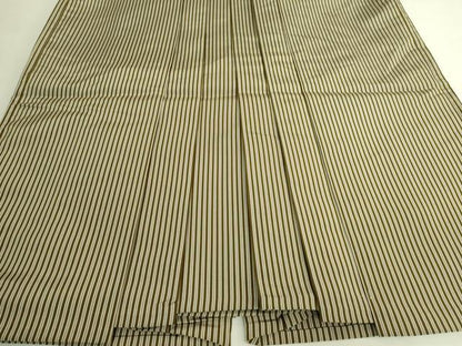 平和屋本店●極上　男性　人間国宝　甲田綏郎　精好仙台平　馬乗り袴　縞　逸品　DZAC0172kh6