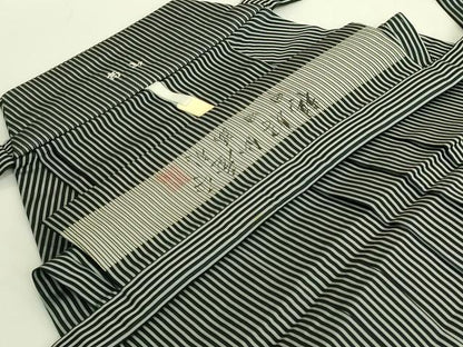 平和屋本店＊極上　夏物　男性　人間国宝　甲田綏郎　精好仙台平　行灯袴　縦絽　縞　逸品　DZAC0180kh6