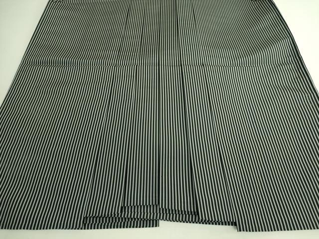平和屋本店＊極上　夏物　男性　人間国宝　甲田綏郎　精好仙台平　行灯袴　縦絽　縞　逸品　DZAC0180kh6