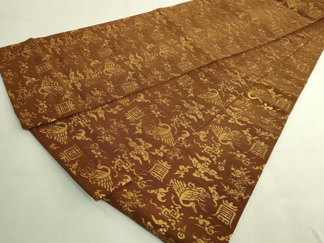 平和屋着物●最高級　龍村平蔵製　京袋帯　鶴龍文金華山　金糸　逸品　DZAC0183kh6