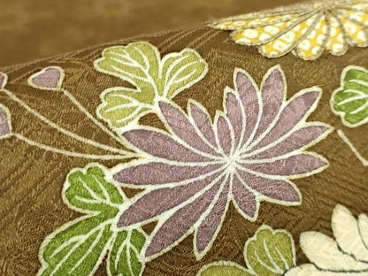 平和屋本店●極上　京都祇園の老舗　ぎをん齋藤　つけ帯　駒刺繍　花束文　金糸　逸品　DZAC0184kh6
