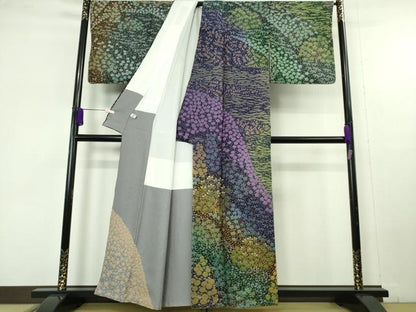 平和屋本店●極上 十日町 名門 滝泰謹製 訪問着 中国三大刺繍 相良刺繍 朧染め 襲絞り 暈し染め 金糸 金通し地　逸品　未使用　DZAC0205kh6