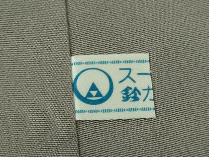 平和屋本店●極上　中国国宝刺繍　乱針刺繍　色留袖　総手刺繍　京都　金閣寺　灰色地　鈴乃屋扱い　逸品　DZAC0209kh6