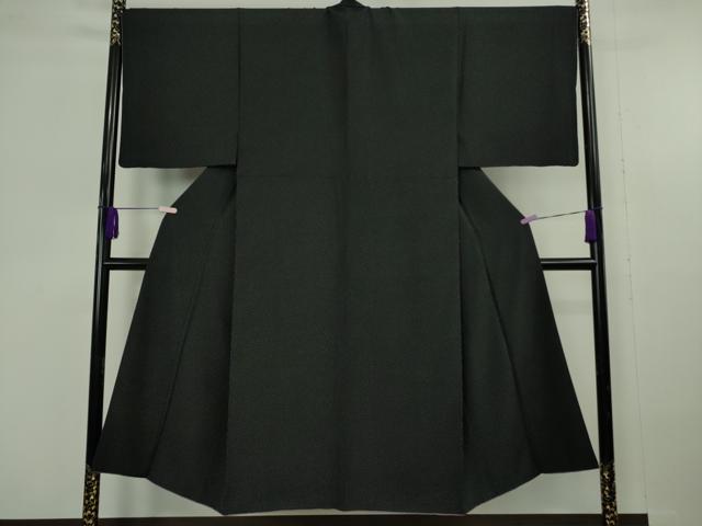 平和屋本店●極上　男性　小紋　大小霰　黒地　逸品　DZAC0212kh6