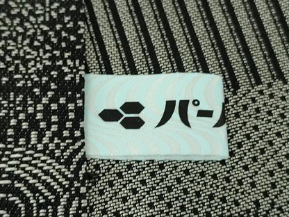 平和屋本店▽極上　男性　お召　単衣　百柄　黒地　逸品　DZAC0213kh6
