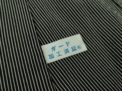 平和屋本店▽極上　男性　お召　単衣　万筋　黒×灰色　逸品　DZAC0214kh6