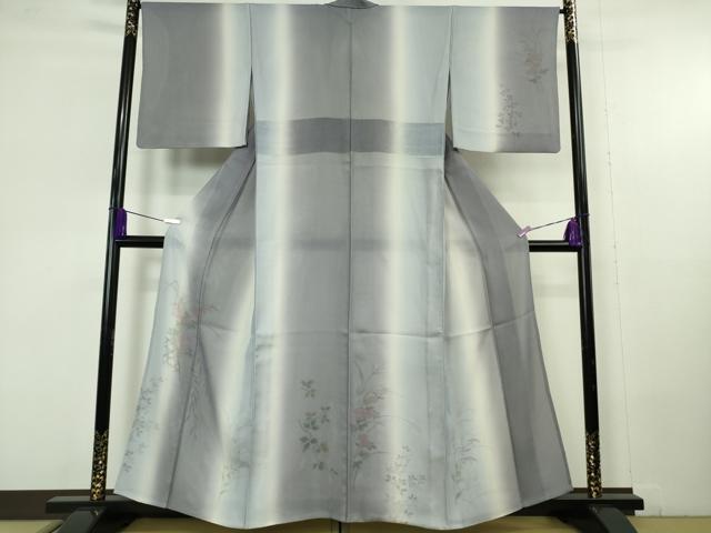 平和屋本店▽極上　訪問着　無双　紗袷　紗×絽　草花文　暈し染め　逸品　DZAC0216kh6
