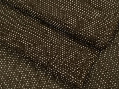 平和屋本店＊極上　夏物　男性　本塩沢　夏塩沢　キングサイズ　蚊絣　黒茶色地　逸品　未使用　DZAC0217kh6