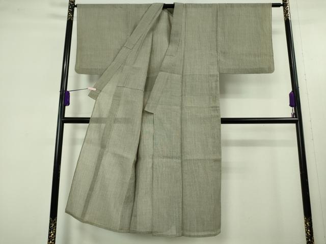 平和屋本店＊極上　夏物　男性　本場小千谷ちぢみ　麻　灰汁色　杉山織物謹製　証紙付き　逸品　DZAC0218kh6