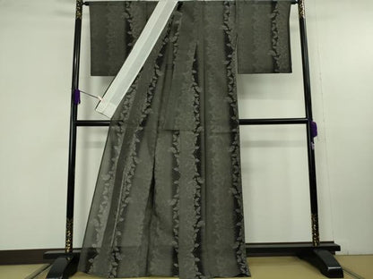 平和屋着物＊極上　夏物　大島紬　夏大島　9マルキ　舞蝶間道　証紙付き　逸品　DZAC0225kh6
