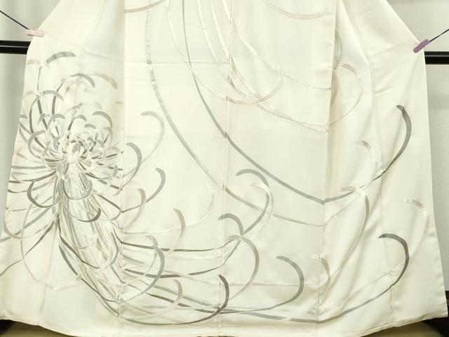 平和屋本店●極上　訪問着　総手刺繍　乱菊　象牙色地　逸品　DZAC0232kh6