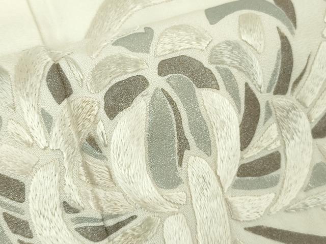 平和屋本店●極上　訪問着　総手刺繍　乱菊　象牙色地　逸品　DZAC0232kh6