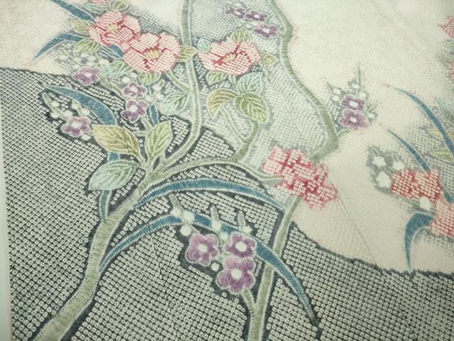 平和屋本店●極上　名門　藤娘きぬたや・総絞り　伊藤卓夫　訪問着　枝花文　暈し染め　逸品　未使用　DZAC0233kh6