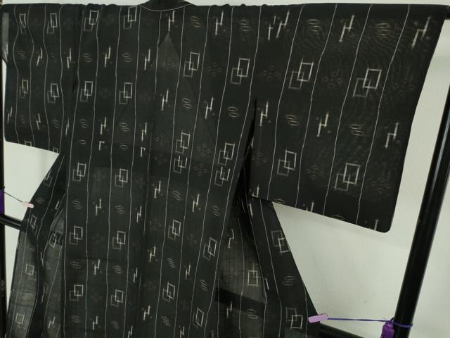 平和屋本店＊極上　夏物　国指定重要無形文化財　本場久米島紬　夏久米島　手織　逸品　DZAC0244kh6