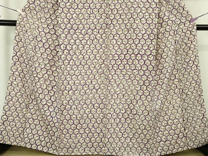 平和屋本店●極上　岩手の匠　草紫堂　南部絞り　紫根染　紬　亀甲繋ぎ　正絹　逸品　未使用　DZAC0247kh6