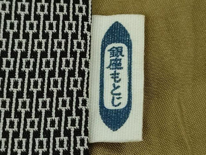 平和屋本店●極上　男性　銀座もとじ　お召　キングサイズ　たとう紙付き　逸品　DZAC0249kh6