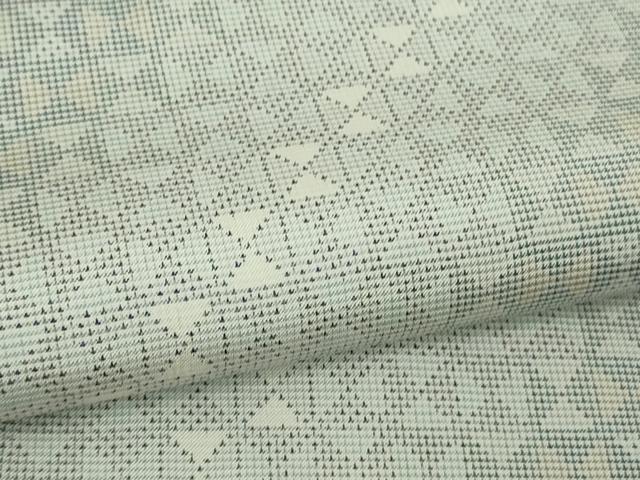 平和屋本店●極上　本場大島紬　白大島　7マルキ　斜線文　逸品　DZAC0255kh6