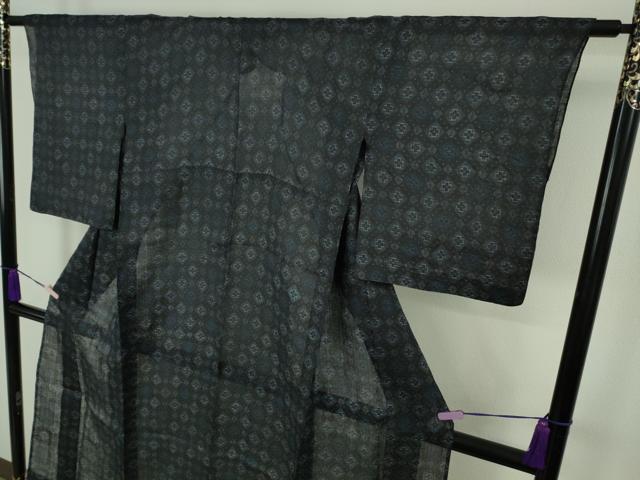 平和屋本店＊極上　夏物　重要無形文化財　本場宮古上布　苧麻　菱文　逸品　DZAC0272kh6