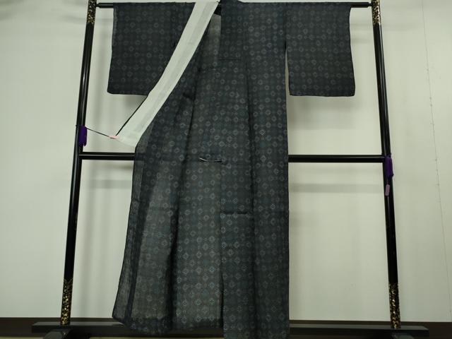 平和屋本店＊極上　夏物　重要無形文化財　本場宮古上布　苧麻　菱文　逸品　DZAC0272kh6