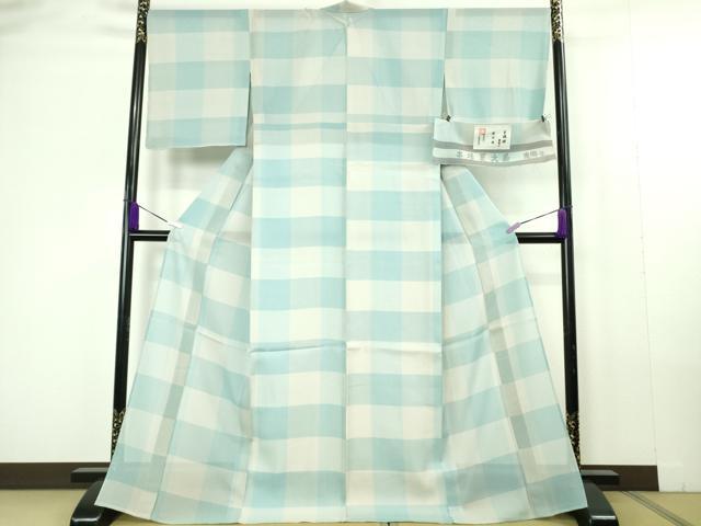 平和屋本店＊極上　夏物　東郷織物謹製　本場大島紬　夏大島　手織絣　横段文　証紙付き　逸品　未使用　DZAC0274kh6