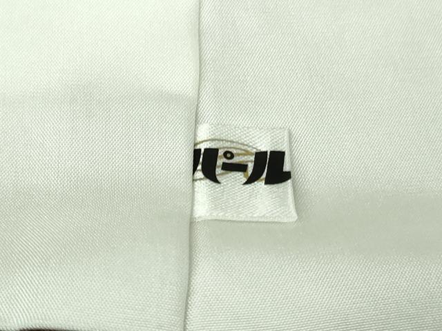 平和屋本店●極上　訪問着　駒刺繍　吉祥花文　黒紅色地　鬼しぼ縮緬　逸品　DZAC0287kh6