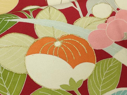 平和屋本店●極上　創業460年・千總　振袖　駒刺繍　松川菱　吉祥花文　金彩　東急百貨店扱い　逸品　DZAC0331kh6