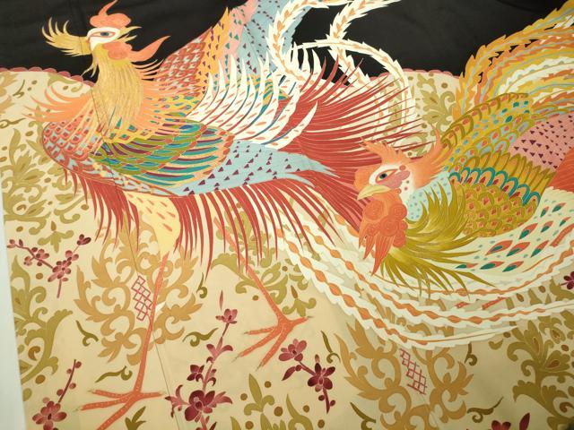 平和屋本店●極上　本加賀友禅作家　木村雨山　黒留袖　刺繍　鳳凰　金糸　逸品　DZAC0336kh6
