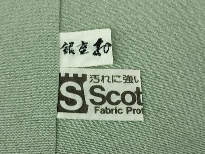 平和屋本店●極上　加賀友禅の巨匠　初代　由水十久　訪問着　童子　枝垂れ柳　薄青色地　暈し染め　銀座おゝぎ屋扱い　逸品　DZAC0342kh6