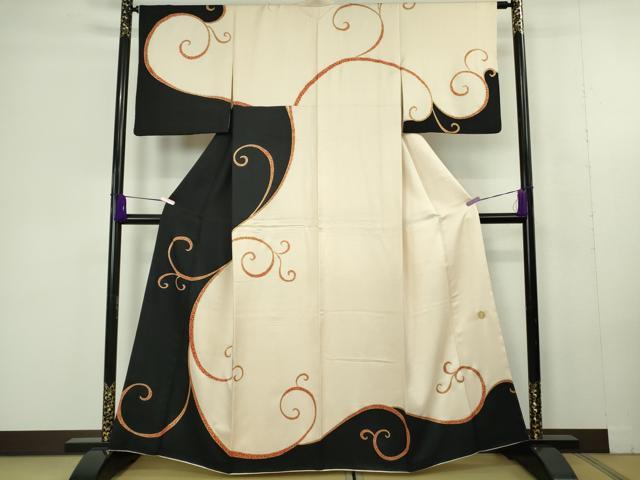 平和屋本店●極上　ジャパンオートクチュール　渡辺雪三郎　訪問着　唐草文　金彩　大丸扱い　逸品　DZAC0346kh6