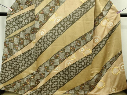 平和屋本店●極上　訪問着　駒刺繍　絞り　宝尽くし　吉祥花松文　金彩　逸品　DZAC0349kh6
