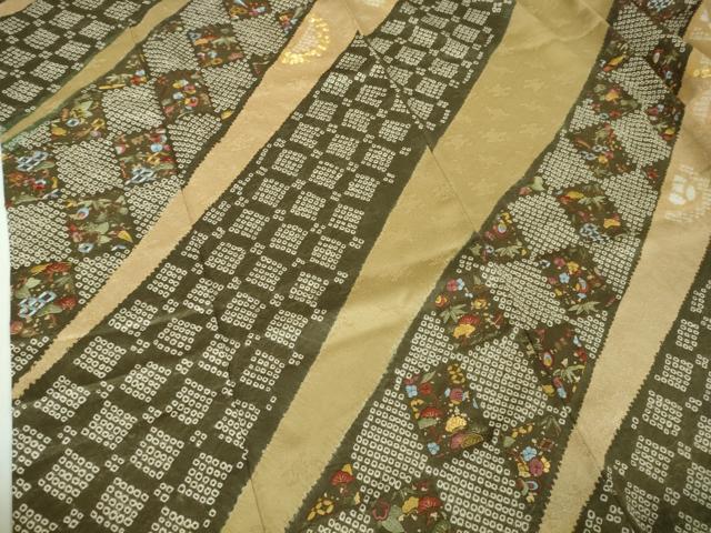 平和屋本店●極上　訪問着　駒刺繍　絞り　宝尽くし　吉祥花松文　金彩　逸品　DZAC0349kh6