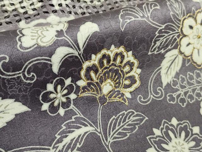 平和屋本店●極上　中国三大刺繍　スワトウ刺繍　汕頭刺繍　正倉院更紗花文　暈し染め　金糸　逸品　未使用　DZAC0352kh6