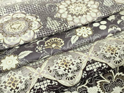 平和屋本店●極上　中国三大刺繍　スワトウ刺繍　汕頭刺繍　正倉院更紗花文　暈し染め　金糸　逸品　未使用　DZAC0352kh6