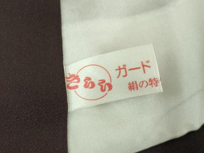 平和屋本店●極上　中国三大刺繍　相良刺繍　総刺繍　訪問着　舞桜　菊　紫黒色地　金糸　ロング丈　逸品　DZAC0353kh6