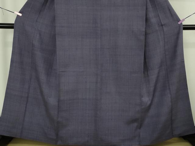平和屋本店●極上　浦野理一　経節紬　色無地　濃鼠色　逸品　DZAC0364kh6