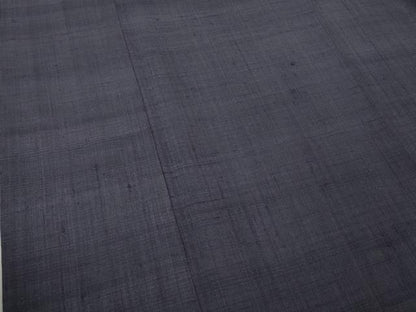 平和屋本店●極上　浦野理一　経節紬　色無地　濃鼠色　逸品　DZAC0364kh6