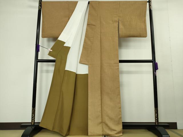 平和屋本店●極上　伝統工芸士　曽根武勇　訪問着　お召地　間道　暈し染め　逸品　DZAC0367kh6
