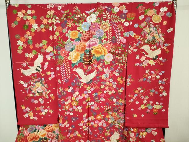 平和屋本店●極上 中国三大刺繍 相良刺繍 お引きずり・お引き摺り・引き振袖 和装 駒刺繍 総刺繍 金糸 仮絵羽 逸品 未使用 DZAC0373kh6